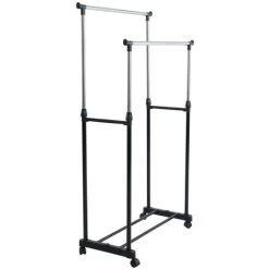 Garderobenständer Kleiderständer Kleiderstange Rollenständer Wäscheständer 80x43x90-160 Cm -Möbelhaus 41384001 5