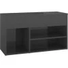 Schuhbank Hochglanz-Grau 80x30x45 Cm Holzwerkstoff VidaXL -Möbelhaus 42686670 1