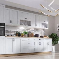 Moderne Küche Küchenzeile Landhaus Shabby 340cm Individuell Stellbar