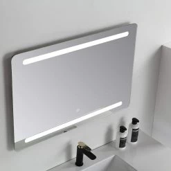 Badmöbel Set 8 Teilig 240cm Hochglanz Schwarz/ Weiß/ Königsblau LED Spiegel -Möbelhaus 428116372