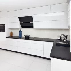 Neue Küche Küchenzeile Eckküche "All Inklusive" Mit Geräten Und Arbeitsplatte Schwarz