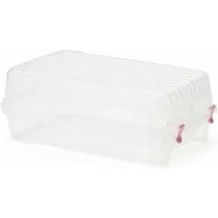 Schuhkartons, Stapelbar Mit Kunststoffverbindern, Faltbar, Transparenter Solider Atmungsaktiver Kunststoff Schuhkartonaufbewahrung , Rosa