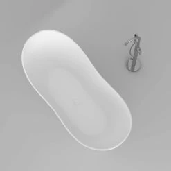 Freistehende Badewanne Gussmarmor Mineralguss Solid Surface Standbadewanne Matt -Möbelhaus 435132497