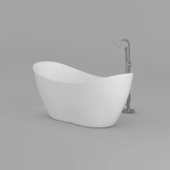 Freistehende Badewanne Gussmarmor Mineralguss Solid Surface Standbadewanne Matt -Möbelhaus 435132500
