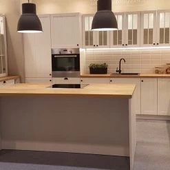 XXL Küche Küchenzeile L-Küche Mit Insel Inkl. Geräte Landhaus Küchenblock Soft Close