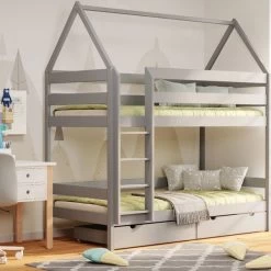 Hochbett Hausbett Stockbett Etagenbett Home 100%Massivholz 200x90 10 Hochbett Hausbett Stockbett Etagenbett Home 100%Massivholz 200x90 -Möbelhaus 438293664