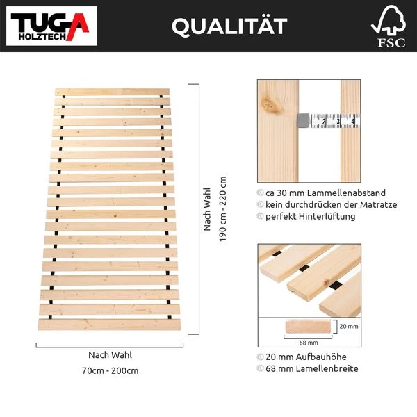 Rollrost Lattenrost Bettrost Rolllattenrost Stabil Naturprodukt Gesunder Schlaf 7 Rollrost Lattenrost Bettrost Rolllattenrost Stabil Naturprodukt Gesunder Schlaf – Bild 5