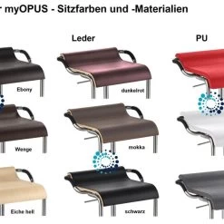 Mayer Barhocker MyOPUS 1218, Edelstahl-Look, Leder-, Holz- Oder PU-Sitz -Möbelhaus 439448470