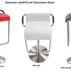 Mayer Barhocker MyOPUS 1218, Edelstahl-Look, Leder-, Holz- Oder PU-Sitz -Möbelhaus 439450705