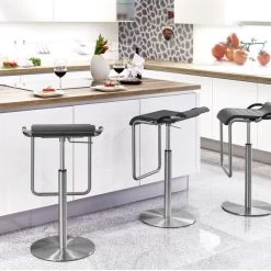 Mayer Barhocker MyOPUS 1218, Edelstahl-Look, Leder-, Holz- Oder PU-Sitz -Möbelhaus 439451050