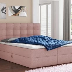 Boxspringbett BEST Mit 2 Bettkästen, Doppelbett Mit Bonell-Matratze + Topper Bett -Möbelhaus 441248008