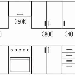 Moderne Küche Weiss Glanz Küchenzeile 280cm Grifflos Soft Close -Möbelhaus 454095994