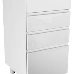 Moderne Küche Weiss Glanz Küchenzeile 280cm Grifflos Soft Close -Möbelhaus 454096004