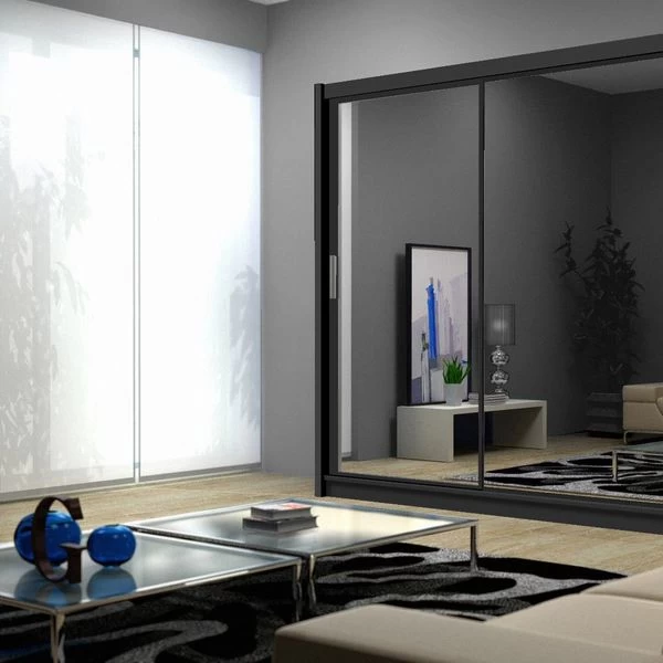 Schwebetürenschrank PARIS 120/ 160 / 203 Kleiderschrank Mit Spiegel Farbwahl 4 Schwebetürenschrank PARIS 120/ 160 / 203 Kleiderschrank Mit Spiegel Farbwahl – Bild 2