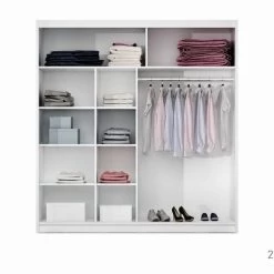 Schwebetürenschrank PARIS 120/ 160 / 203 Kleiderschrank Mit Spiegel Farbwahl 11 Schwebetürenschrank PARIS 120/ 160 / 203 Kleiderschrank Mit Spiegel Farbwahl -Möbelhaus 459276010