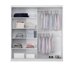 Schiebeschrank TUNIS 200 Spiegel LED Kleiderschrank Schiebetürenschrank 2 Farben -Möbelhaus 459398139