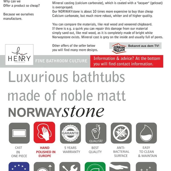 Freistehende Badewanne 180 Gussmarmor Mineralguss Solid Stone Standbadewanne Matt 10 Freistehende Badewanne 180 Gussmarmor Mineralguss Solid Stone Standbadewanne Matt – Bild 8