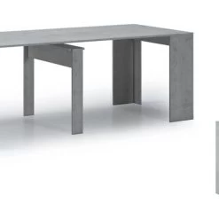 Esstisch, Konsolentisch, Ausziehtisch Bis 237cm, Farbe ZEMENT, Geschlossen 50x90x78cm