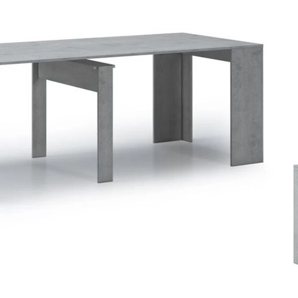 Esstisch, Konsolentisch, Ausziehtisch Bis 237cm, Farbe ZEMENT, Geschlossen 50x90x78cm 3 Esstisch, Konsolentisch, Ausziehtisch Bis 237cm, Farbe ZEMENT, Geschlossen 50x90x78cm