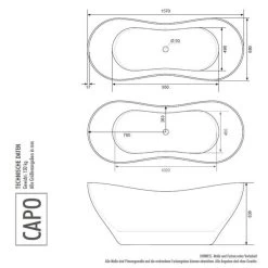 Freistehende Badewanne Gussmarmor Mineralguss Solid Surface Standbadewanne Matt -Möbelhaus 460603804