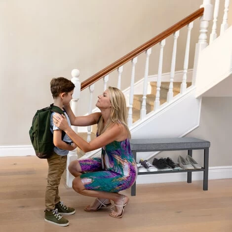 Relaxdays Schuhbank, 1 Ablage, Schuhregal Mit Sitzfläche, Gepolstert, HBT 50,5 X 81 X 32 Cm, Sitzbank Flur, Schwarz/grau 5 Relaxdays Schuhbank, 1 Ablage, Schuhregal Mit Sitzfläche, Gepolstert, HBT 50,5 X 81 X 32 Cm, Sitzbank Flur, Schwarz/grau – Bild 3