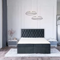 Boxspringbett ISA 140/160/180/200x200 Mit 2 Bettkasten Matratze + Topper -Möbelhaus 465320271