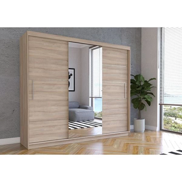 Schwebetürenschrank Schrank Kleiderschrank Spiegel Garderobenschrank Alba 250 10 Schwebetürenschrank Schrank Kleiderschrank Spiegel Garderobenschrank Alba 250 – Bild 8