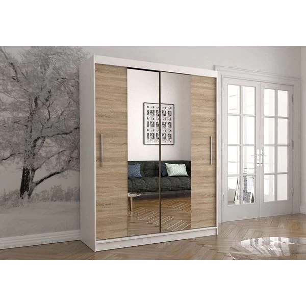 Schwebetürenschrank Schrank Schiebetürenschrank Garderobe Kleiderschrank Vista I 150 5 Schwebetürenschrank Schrank Schiebetürenschrank Garderobe Kleiderschrank Vista I 150 – Bild 3