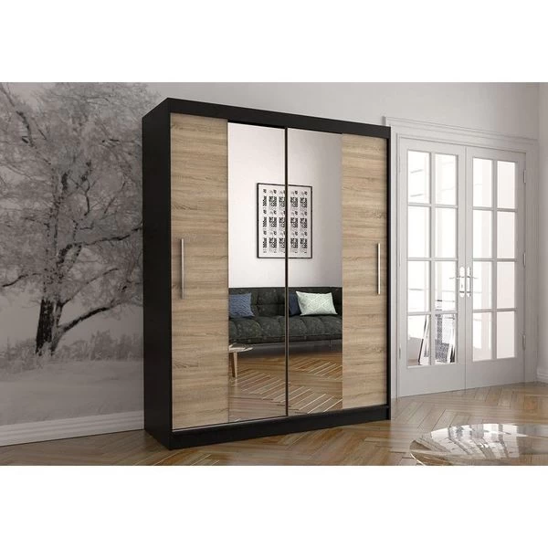 Schwebetürenschrank Schrank Schiebetürenschrank Garderobe Kleiderschrank Vista I 150 7 Schwebetürenschrank Schrank Schiebetürenschrank Garderobe Kleiderschrank Vista I 150 – Bild 5