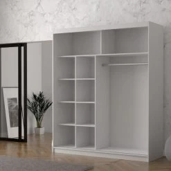 Kleiderschrank Schiebetürenschrank Schwebetürenschrank Mit Spiegel Torino 200 Cm -Möbelhaus 465647436