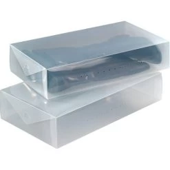WENKO Aufbewahrungsbox Für Stiefel 2er Set, Transparent, Transparent, Polypropylen Transparent