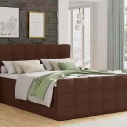 Bett Boxspringbett BEST LUX + 2 Bettkästen, Doppelbett Mit Bonell-Matratze + Topper -Möbelhaus 471687317