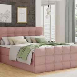 Bett Boxspringbett BEST LUX + 2 Bettkästen, Doppelbett Mit Bonell-Matratze + Topper -Möbelhaus 471687324