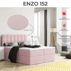 Boxspringbett MERA Farbwahl , Topper Federkern 140/160/180 X 200 Cm Farbwahl -Möbelhaus 472229171