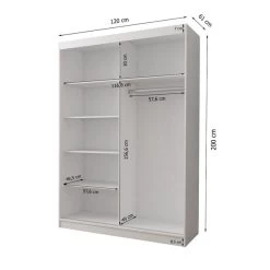 Schwebetürenschrank Schrank Kleiderschrank Schiebetüren Garderobenschrank Neomi 05 -Möbelhaus 475847743