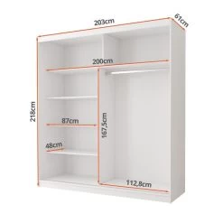 Schwebetürenschrank Schrank Schiebetürenschrank Kleiderschrank Modern Multi 35 200 Cm -Möbelhaus 477044268