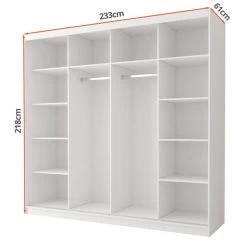 Kleiderschrank Schiebetürenschrank Schrank Garderobe Spiegel Multi 35 230 Cm -Möbelhaus 477044429