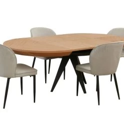 Tisch Esstisch T49 Eiche Ausziehbar 120cm (220cm) Rund Holztisch Farbauswahl -Möbelhaus 477131525