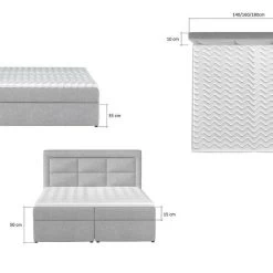 Boxspringbett VIVRE Viv 13 Doppelbett Bett 2 Bettkästen TopicSchlafzimmerbett 180x200 -Möbelhaus 479406143