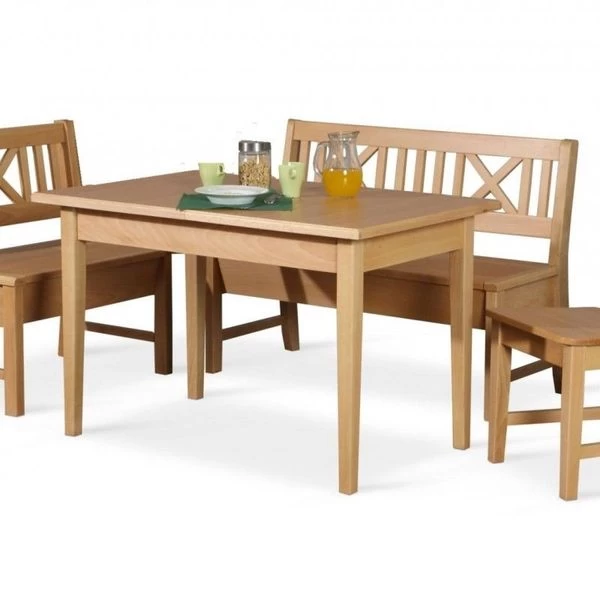 Küchen Kollektion MERLIN Essgruppe Frühstückecke Holz Buche Bank Tisch Stuhl Eckbank 4 Küchen Kollektion MERLIN Essgruppe Frühstückecke Holz Buche Bank Tisch Stuhl Eckbank – Bild 2