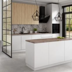 Küchenzeile Einbauküche Campari 270 Cm 8-tlg, Grifflos, Hochglanz Grau, Weiß, Schwarz -Möbelhaus 479661699