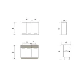 Küche ALINA Küchenzeile Einbauküche Küchenblock Schränke - SONOMA EICHE -Möbelhaus 480818361