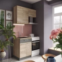 Küche ALINA Küchenzeile Einbauküche Küchenblock Schränke - SONOMA EICHE -Möbelhaus 480818362