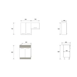 Küche ALINA Küchenzeile Einbauküche Küchenblock Schränke - SONOMA EICHE -Möbelhaus 480818363