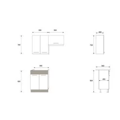 Küche ALINA Küchenzeile Einbauküche Küchenblock Schränke - SONOMA EICHE -Möbelhaus 480818365