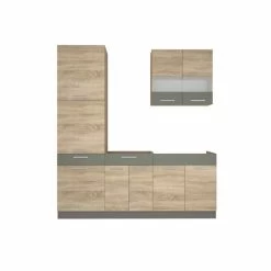 Küche ALINA Mit Hochschrank 200 Cm Küchenzeile Einbauküche Sonoma Eiche -Möbelhaus 481533060