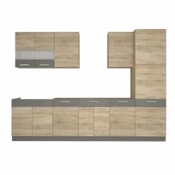 Küche ALINA Mit Hochschrank 300 Cm Küchenzeile Einbauküche Sonoma Eiche -Möbelhaus 481533177