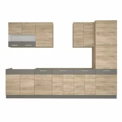 Küche ALINA Mit Hochschrank 310 Cm Küchenzeile Einbauküche Sonoma Eiche -Möbelhaus 481533186