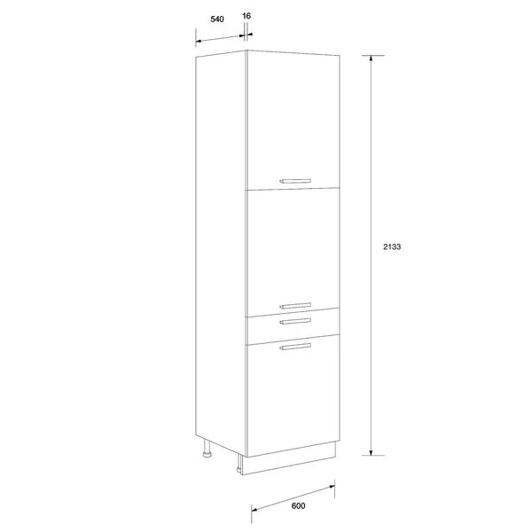 Küche ALINA Mit Hochschrank 320 Cm Küchenzeile Einbauküche Sonoma Eiche 6 Küche ALINA Mit Hochschrank 320 Cm Küchenzeile Einbauküche Sonoma Eiche – Bild 4
