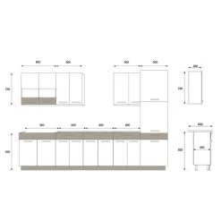 Küche ALINA Mit Hochschrank 320 Cm Küchenzeile Einbauküche Sonoma Eiche 15 Küche ALINA Mit Hochschrank 320 Cm Küchenzeile Einbauküche Sonoma Eiche -Möbelhaus 481533203